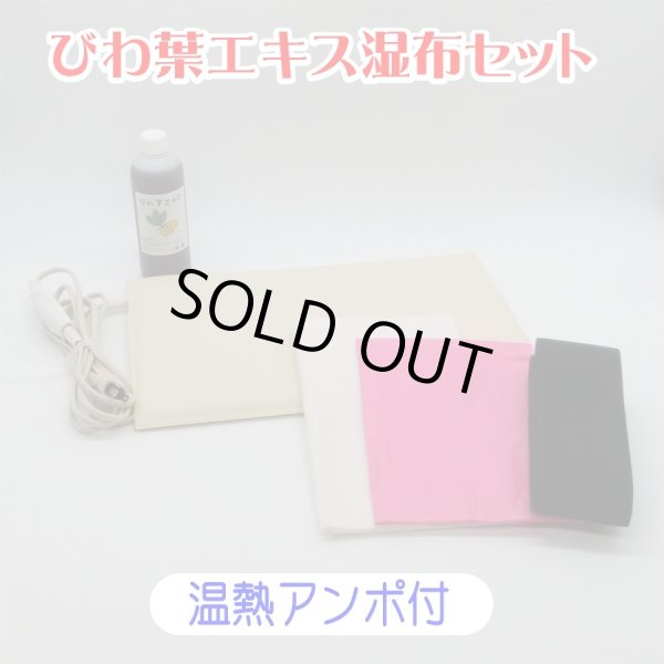 画像1: 【入荷待ち】びわ葉エキス湿布セット　温熱アンポ付 (1)